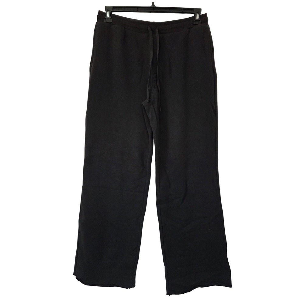 J.Crew Heritage Terry Wide Leg Sweatpants Women Small Black NWT $118 CF422